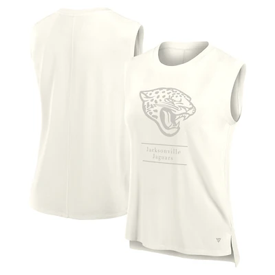 Women's Fanatics Cream Jacksonville Jaguars Studio Embrace Tank Top