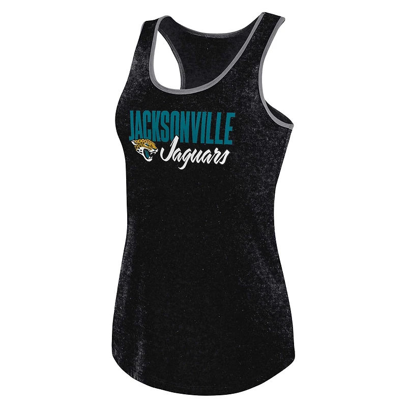 Débardeur de carburant taille plus Fanatics Heather Black Jacksonville Jaguars pour femmes