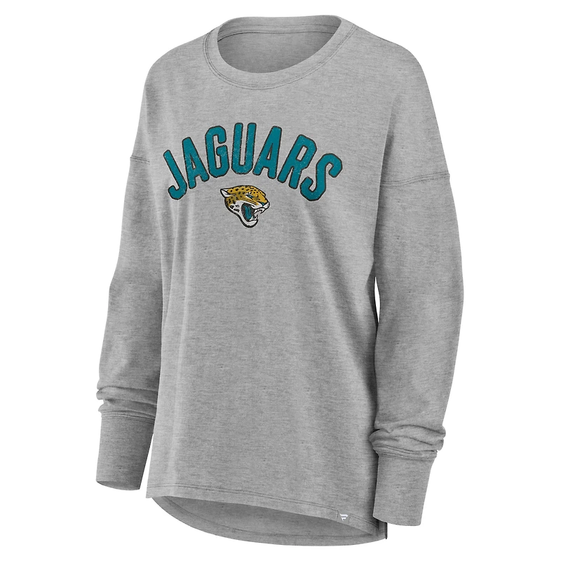 T-shirt à manches longues Fanatics Heather Gray pour femme, motif Hometown Legacy des Jaguars de Jacksonville