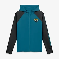 Women's Fanatics Teal/Black Jacksonville Jaguars Cornerback Blitz​ Raglan Full-Zip Hoodie