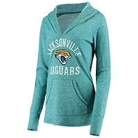Women's Fanatics Teal Jacksonville Jaguars Doubleface Slub Pullover Hoodie