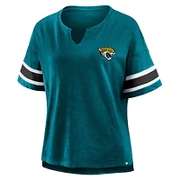 Women's Fanatics Teal Jacksonville Jaguars Plus Redzone Notch Neck T-Shirt