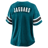 Women's Fanatics Teal Jacksonville Jaguars Plus Redzone Notch Neck T-Shirt