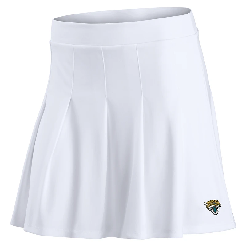 Jupe-short de tennis blanche avec logo principal des Jacksonville Jaguars Fanatics pour femmes