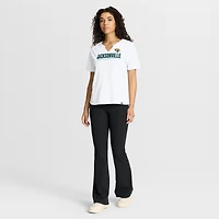 Women's Fanatics White Jacksonville Jaguars Redzone Slub Boxy T-Shirt