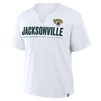 Women's Fanatics White Jacksonville Jaguars Redzone Slub Boxy T-Shirt