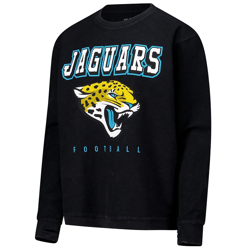 Sweat-shirt confortable en velours côtelé G-III 4Her de Carl Banks pour femme, noir, des Jaguars Jacksonville