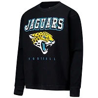 Sweat-shirt confortable en velours côtelé G-III 4Her de Carl Banks pour femme, noir, des Jaguars Jacksonville