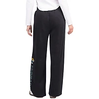 Women's G-III 4Her by Carl Banks Black Jacksonville Jaguars Field Wide Leg Sweatpants