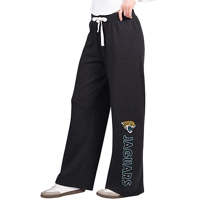 Women's G-III 4Her by Carl Banks Black Jacksonville Jaguars Field Wide Leg Sweatpants