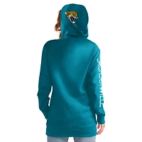 Women's G-III 4Her by Carl Banks Teal Jacksonville Jaguars Extra Inning Pullover Hoodie