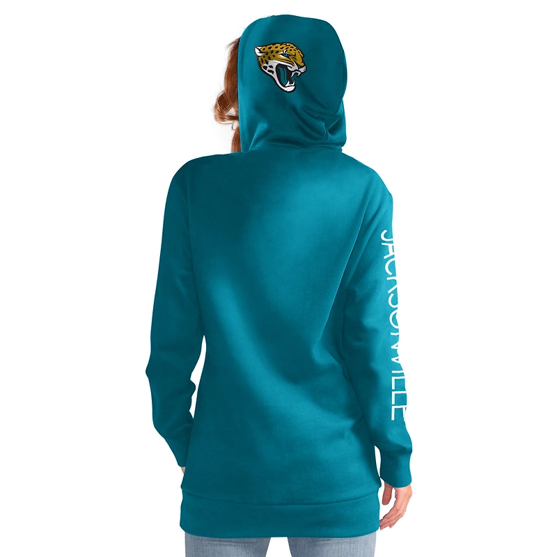 Sweat à capuche extra-inning G-III 4Her by Carl Banks pour femme, bleu sarcelle, des Jaguars de Jacksonville