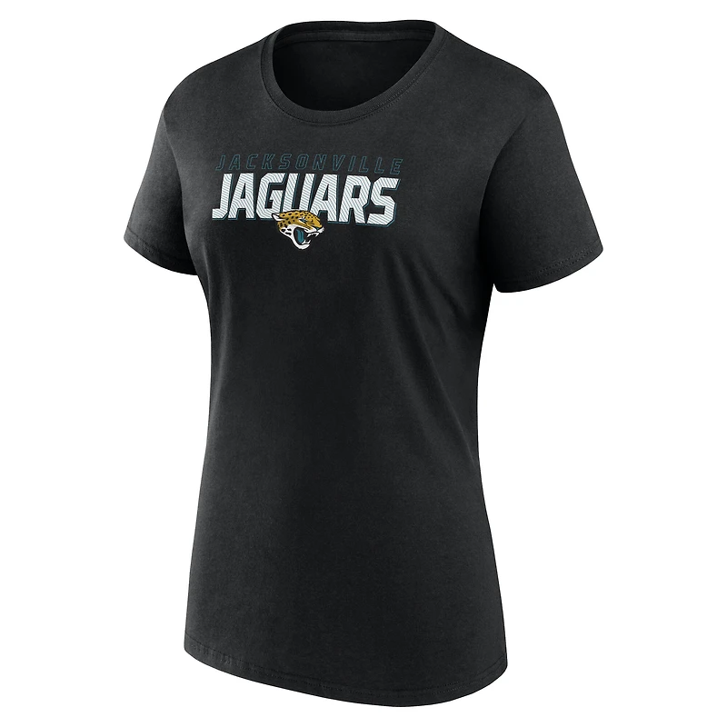 Women's Logo Athletic Black Jacksonville Jaguars Lean T-Shirt
