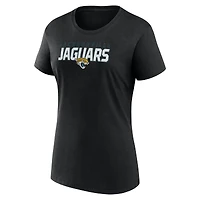 Women's Logo Athletic Black Jacksonville Jaguars Lean T-Shirt