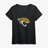 Women's Logo Athletic Jacksonville Jaguars Primary V-Neck T-Shirt