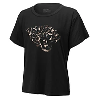 Women's Majestic Threads Trevor Lawrence Black Jacksonville Jaguars Leopard Player Name & Number T-Shirt