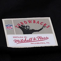 Women's Mitchell & Ness  Black Jacksonville Jaguars Throwback Cropped Long Sleeve Rugby Polo