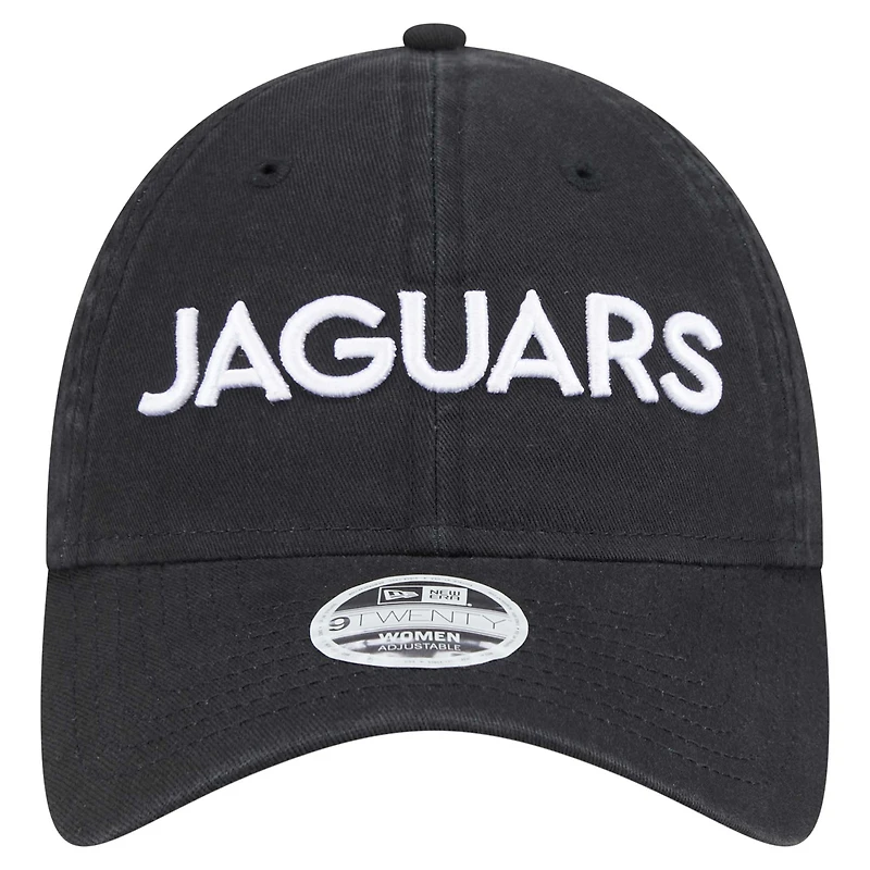 Casquette ajustable Cece 9TWENTY Jacksonville Jaguars noire New Era pour femme