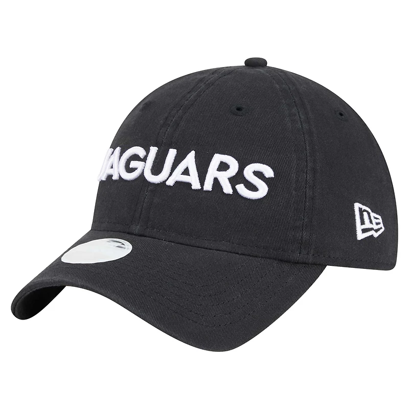 Casquette ajustable Cece 9TWENTY Jacksonville Jaguars noire New Era pour femme