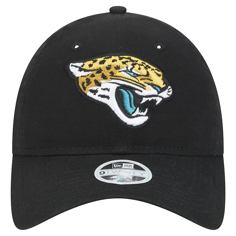 Casquette ajustable Main Core Classic 2.0 9TWENTY noire Jacksonville Jaguars de New Era pour femme