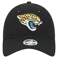 Casquette ajustable Main Core Classic 2.0 9TWENTY noire Jacksonville Jaguars de New Era pour femme