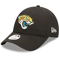 Casquette réglable simple 9FORTY Jacksonville Jaguars New Era pour femme, noire