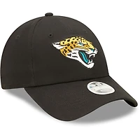 Casquette réglable simple 9FORTY Jacksonville Jaguars New Era pour femme, noire