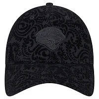 Casquette ajustable noire Jacksonville Jaguars Throwback Flair 9TWENTY de New Era pour femme
