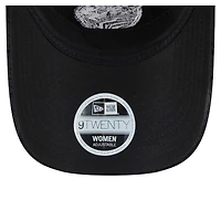 Casquette ajustable noire Jacksonville Jaguars Throwback Flair 9TWENTY de New Era pour femme