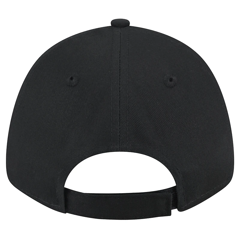 Casquette ajustable 9FORTY standard noire avec logo Throwback des Jacksonville Jaguars New Era pour femme