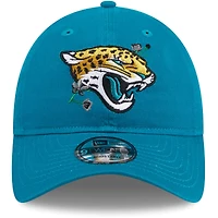 Casquette ajustable 9TWENTY Game Day Flower des Jacksonville Jaguars New Era pour femme, bleu sarcelle
