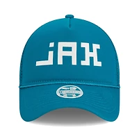 Women's New Era Teal Jacksonville Jaguars McGee Trucker 9FORTY Adjustable Hat