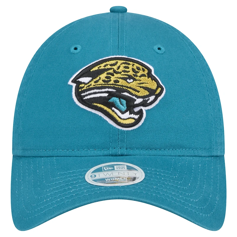 Women's New Era  Teal Jacksonville Jaguars Throwback Main Core Classic 2.0 9TWENTY Adjustable Hat
