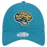 Women's New Era  Teal Jacksonville Jaguars Throwback Main Core Classic 2.0 9TWENTY Adjustable Hat