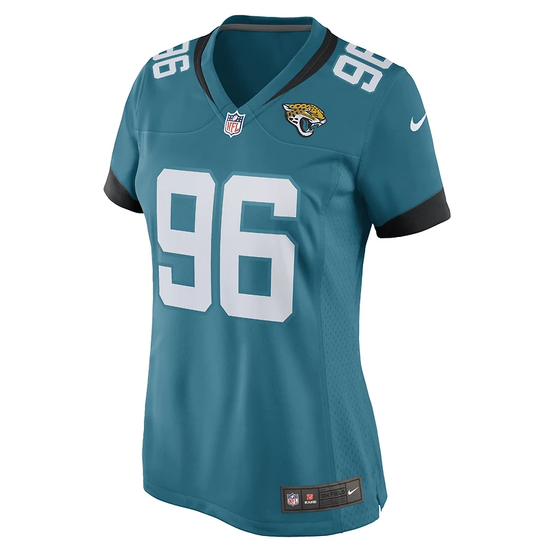 Maillot de match Nike Adam Gotsis pour femme, sarcelle, Jacksonville Jaguars