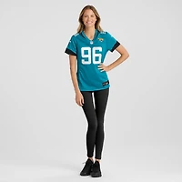 Maillot de match Nike Adam Gotsis pour femme, sarcelle, Jacksonville Jaguars