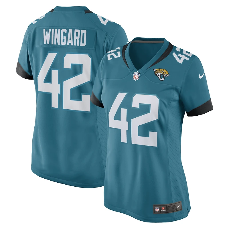 Maillot de match Nike Andrew Wingard des Jacksonville Jaguars pour femme, bleu sarcelle