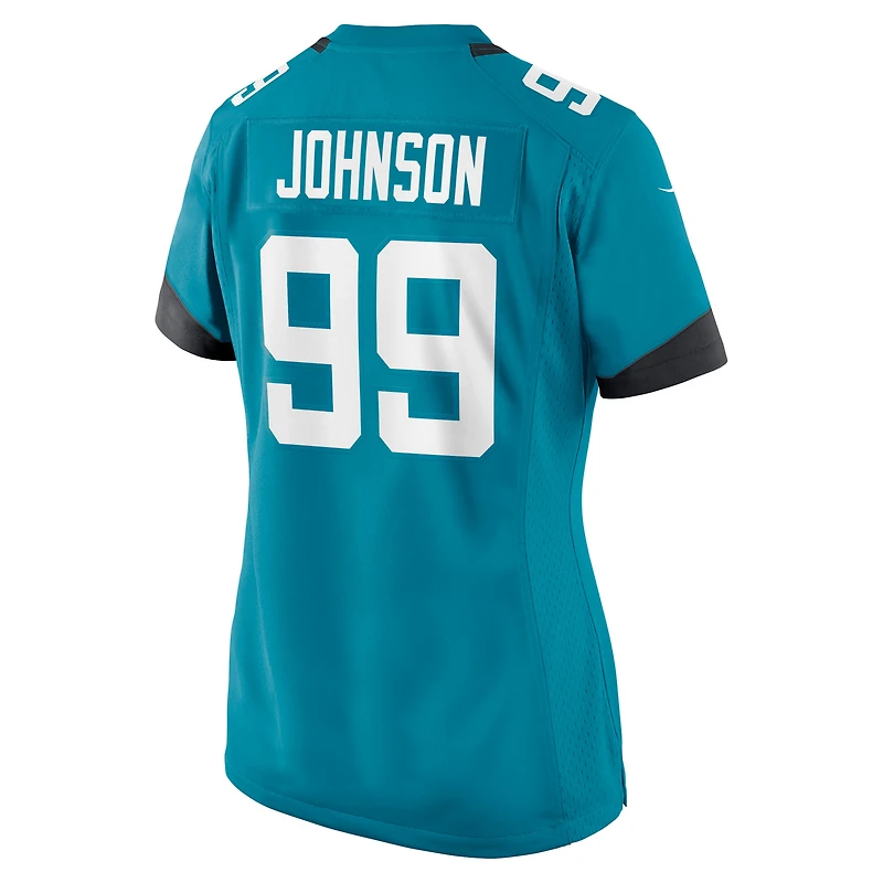 Women's Nike Austin Johnson Teal Jacksonville Jaguars Team Game Jersey