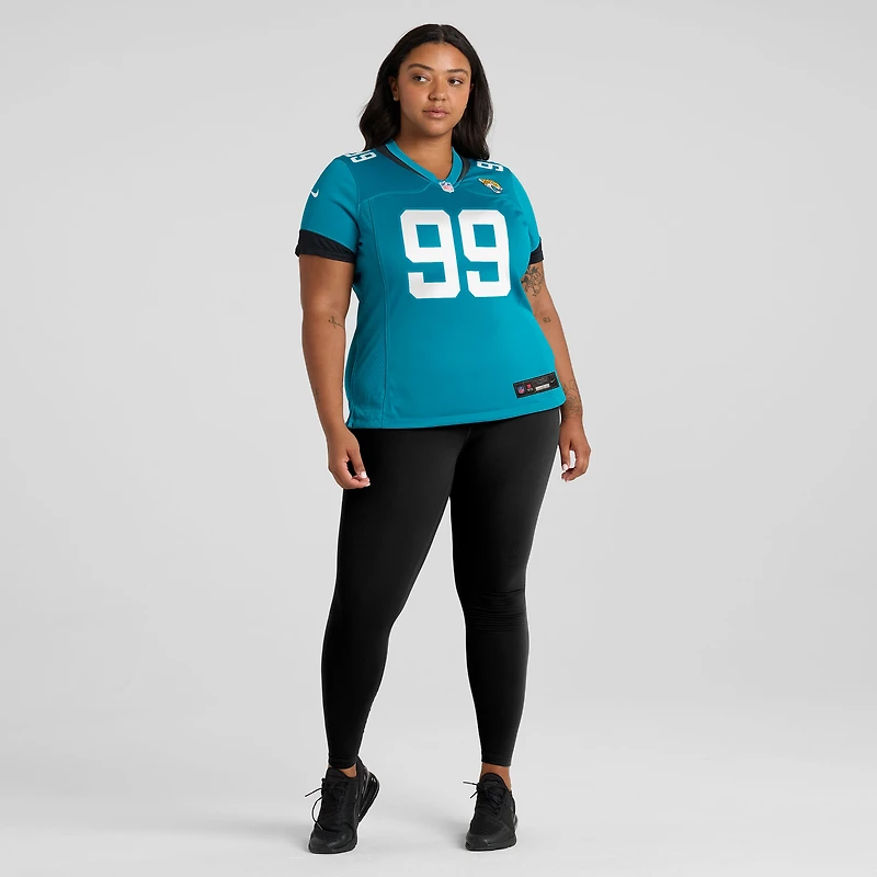 Women's Nike Austin Johnson Teal Jacksonville Jaguars Team Game Jersey