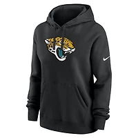 Sweat à capuche en polaire noir Jacksonville Jaguars Club pour femme Nike