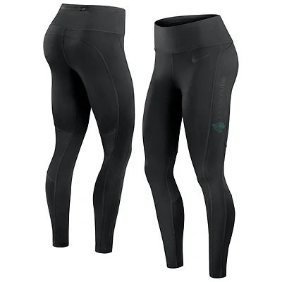 Women's Nike Black Jacksonville Jaguars Edge Wordmark Dri-FIT Leggings