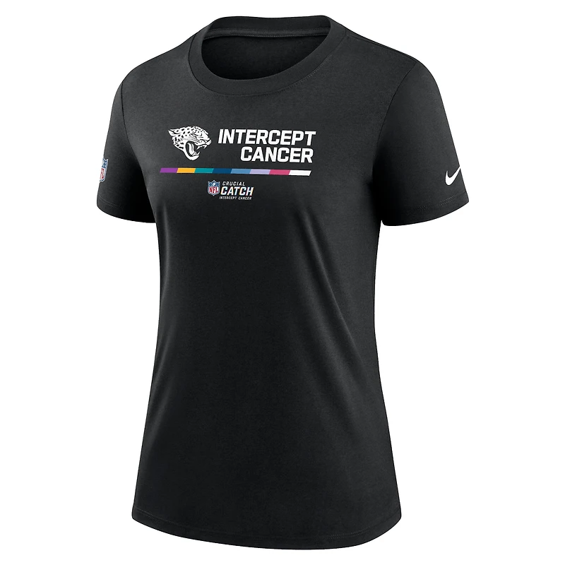 T-shirt Nike noir Jacksonville Jaguars 2022 NFL Crucial Catch Performance pour femme
