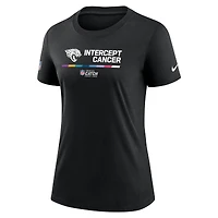 T-shirt Nike noir Jacksonville Jaguars 2022 NFL Crucial Catch Performance pour femme