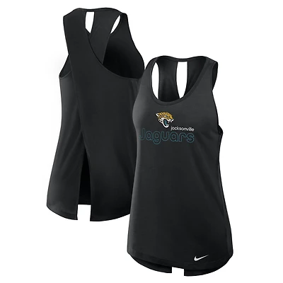 Women's Nike Black Jacksonville Jaguars  Open-Back Crisscross Dri-FIT Tank Top