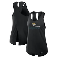 Women's Nike Black Jacksonville Jaguars  Open-Back Crisscross Dri-FIT Tank Top