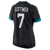 Maillot de match joueur retraité alternatif des Jacksonville Jaguars Nike Byron Leftwich noir pour femme