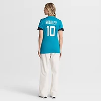 Maillot de match Nike Carter Bradley bleu sarcelle des Jaguars Jacksonville pour femmes