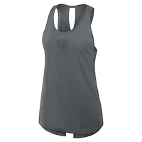 Women's Nike Charcoal Jacksonville Jaguars Glory Open-Back Crisscross Dri-FIT Tank Top