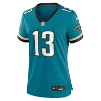 Maillot Nike Christian Kirk Teal Jacksonville Jaguars Prowler Throwback Game pour femme