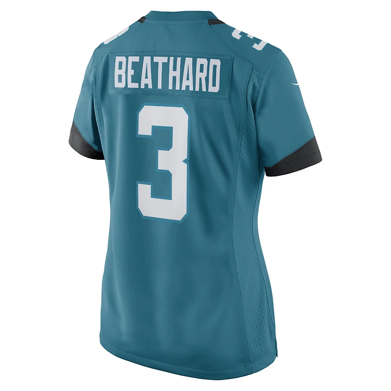 Maillot de match Nike C.J. Beathard des Jacksonville Jaguars pour femme, bleu sarcelle